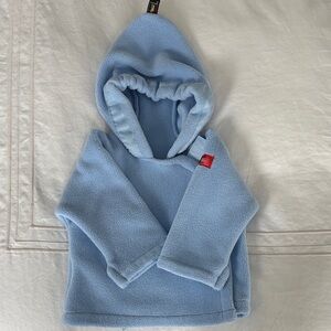 Cozy Blue Hooded Fleece Pullover Widgeon